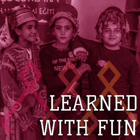 We met with our children living in districts and villages and studied folklore.